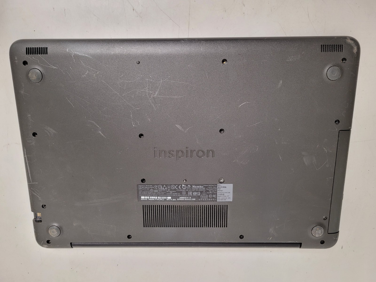 Dell inspiron 5567 15.6″touch i5-7200u 2.5ghz 8gb ram no ssd Parts READ FVKCRC2