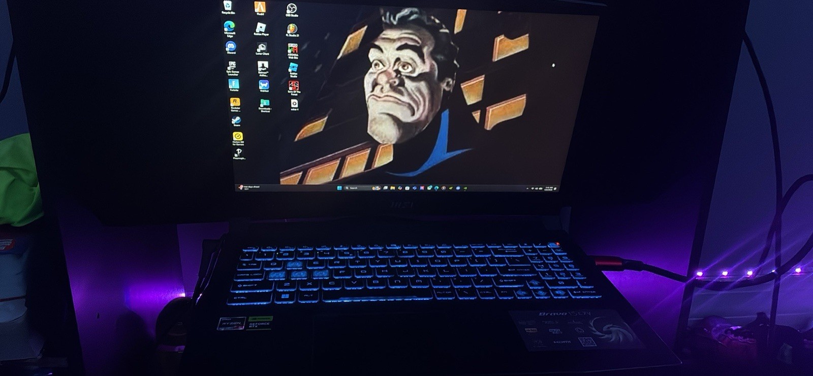 MSI Bravo 15 15.6″ Gaming Laptop Ryzen 5 7535HS 16GB RTX 4050 477GB SSD