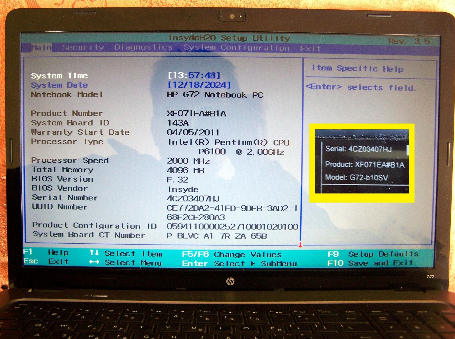 HP G72-b10sv 17.3” Intel P6100 2.00GHz HDMI ATI Radeon HD 5470 TOP CONDITION