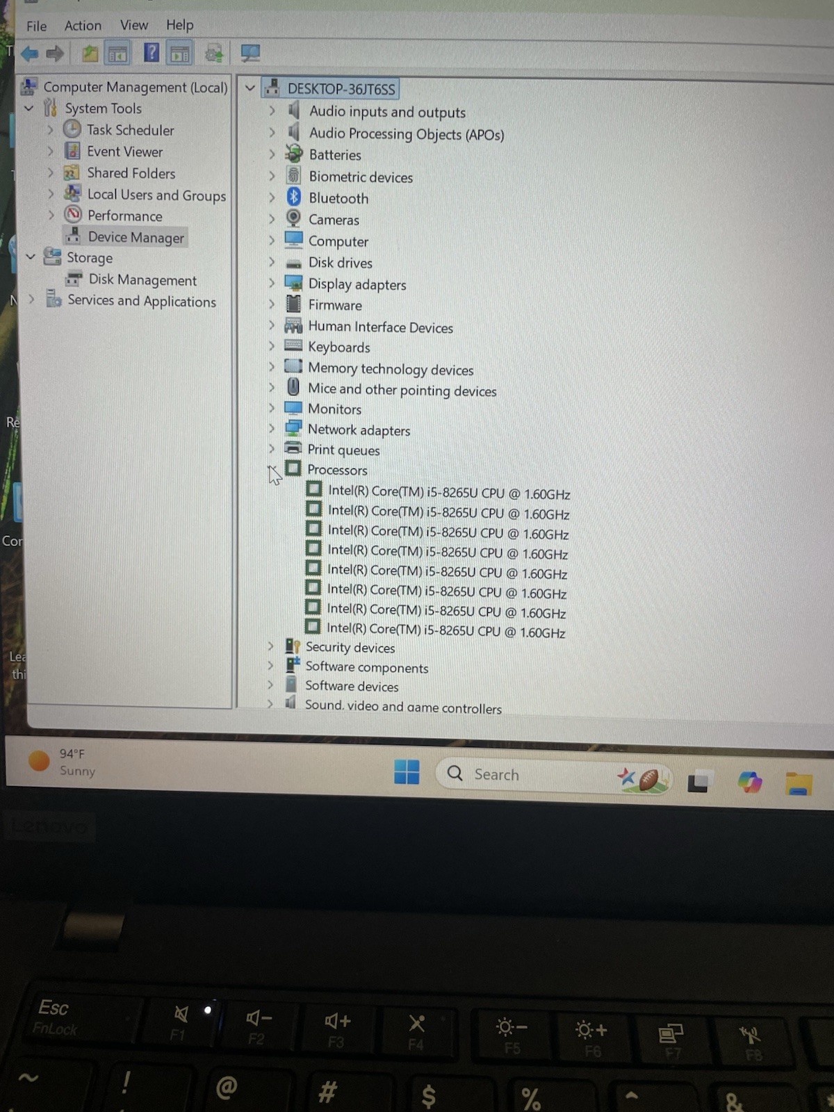 Lenovo ThinkPad X390 Intel i5-8265U 8GB RAM 128GB SSD Win 11 Pro Business Laptop