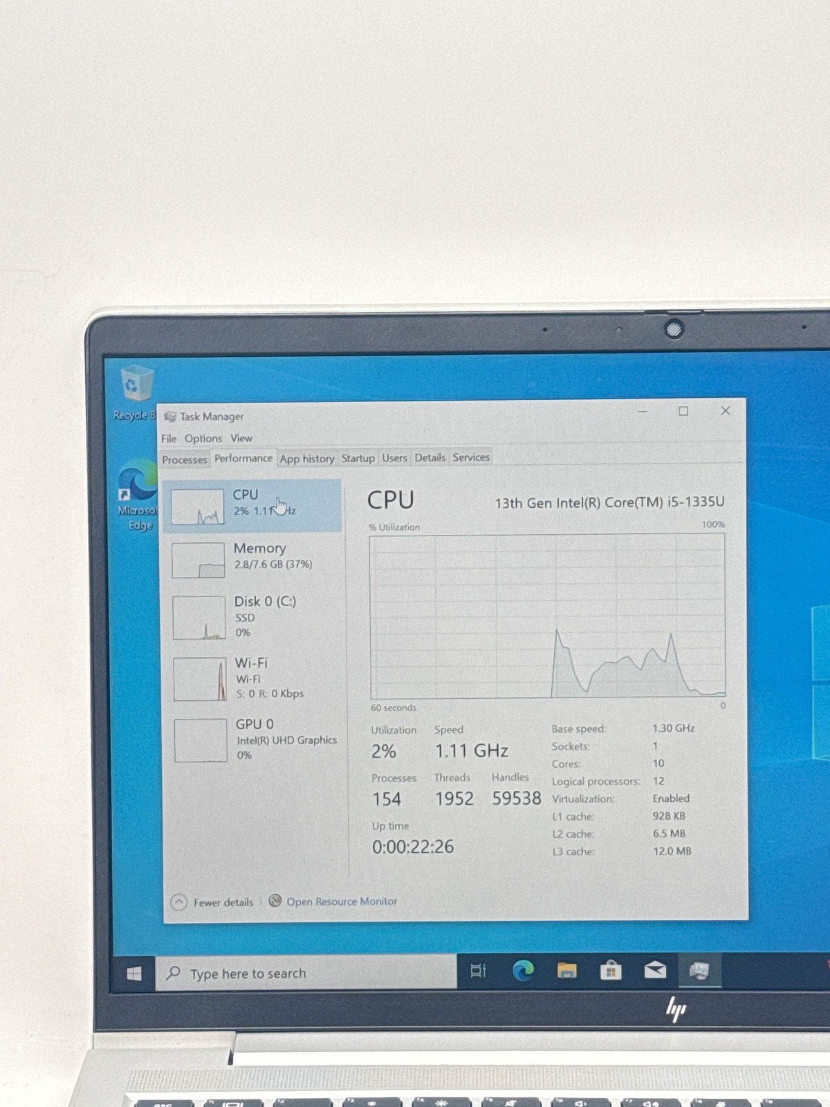 HP EliteBook 640 G10 14.0″ FHD Touch Core i5-1335U 1.30GHz 256GB SSD 8GB RAM