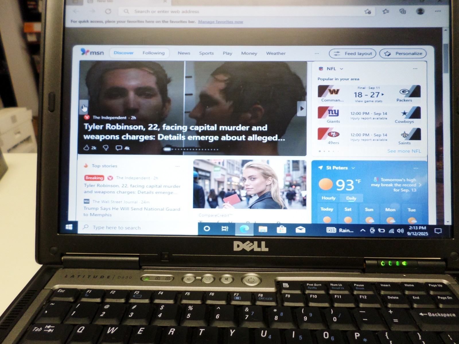 Dell Latitude D630 Core 2 T7500 @2.20GHz 2GB RAM 500GB HDD Win10 BAD BATTERY