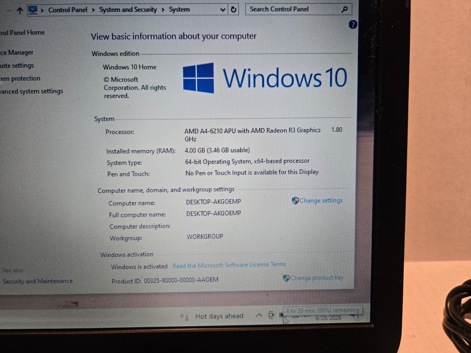 Toshiba Satellite C75D 17.3″ Laptop AMD A4-6210 4GB 500GB Win-10 DVD-RW Web-Cam