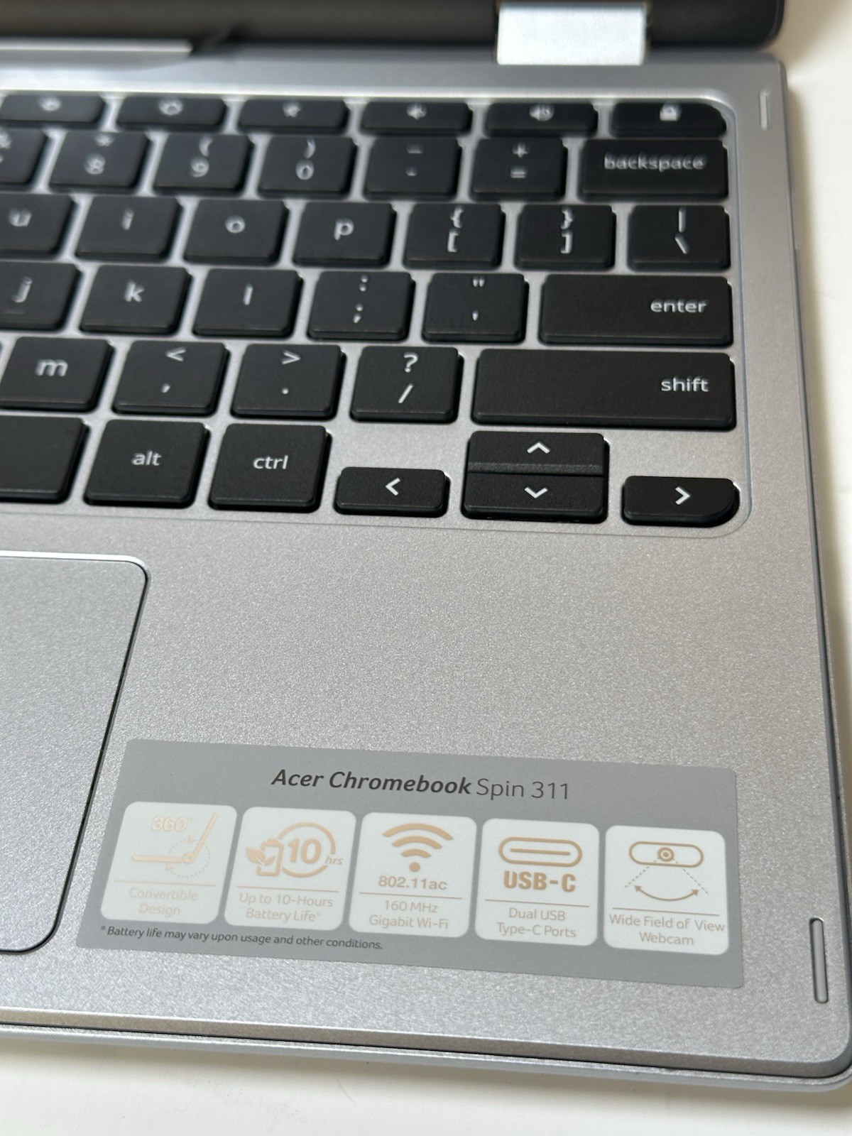 Acer Chromebook Spin 311 CP311-2H Laptop (UNTESTED FOR PARTS OR REPAIR)