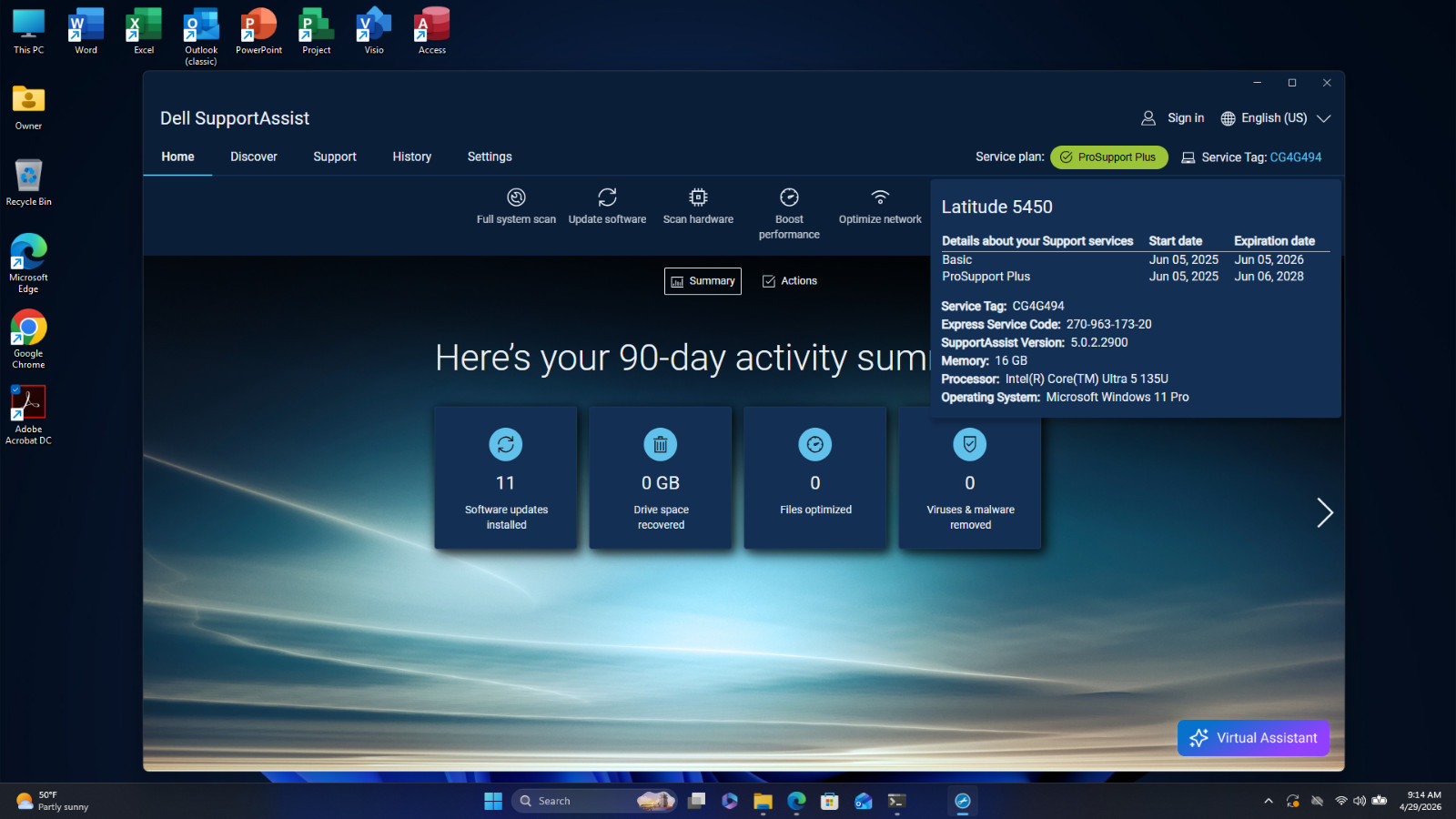 Dell Latitude 5450 Laptop – Intel Ultra 5 – 512GB – 16GB DDR5 – W11P Wtty 6/2028