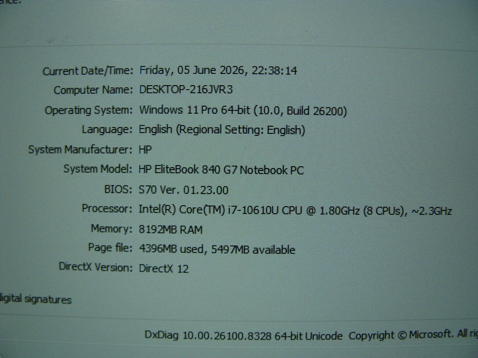 HP EliteBook 840 G7 14″FHD core i7-10610U 1.8GHz 8GB RAM 256GB SSD Win 11 Pro