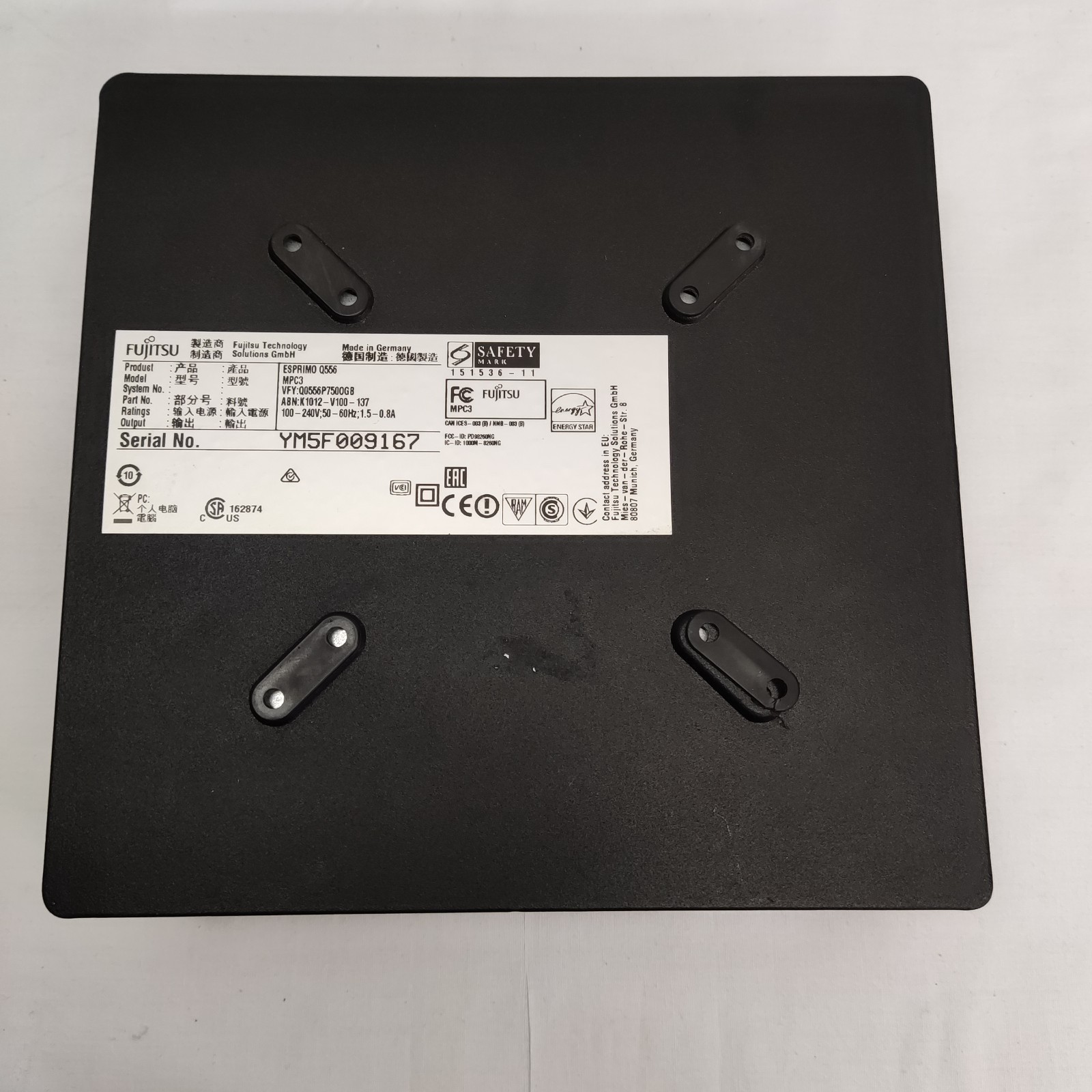 FUJITSU ESPRIMO Q556 MPC3 MINI PC INTEL CORE I5-6400T MISSING PARTS FOR PARTS