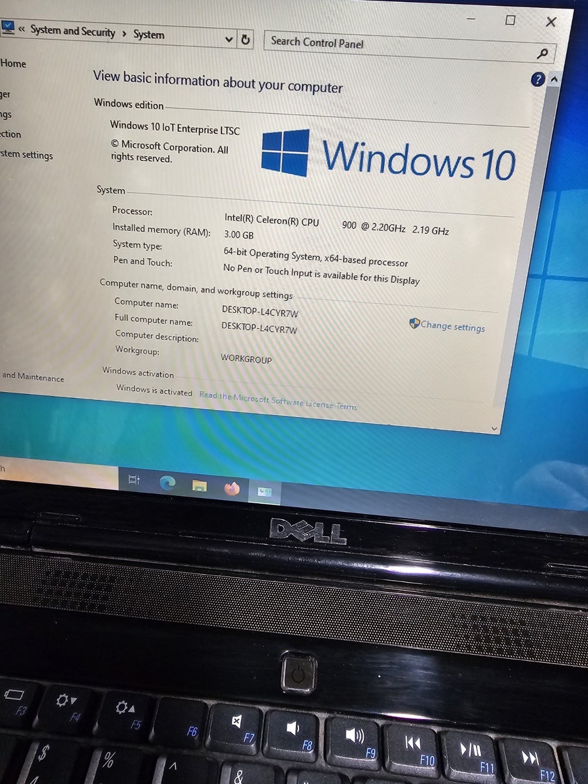 Dell Inspiron 1545 Intel Laptop Pentium Dual-Core T4400 2.2GHz 3GB RAM 160Gb HD