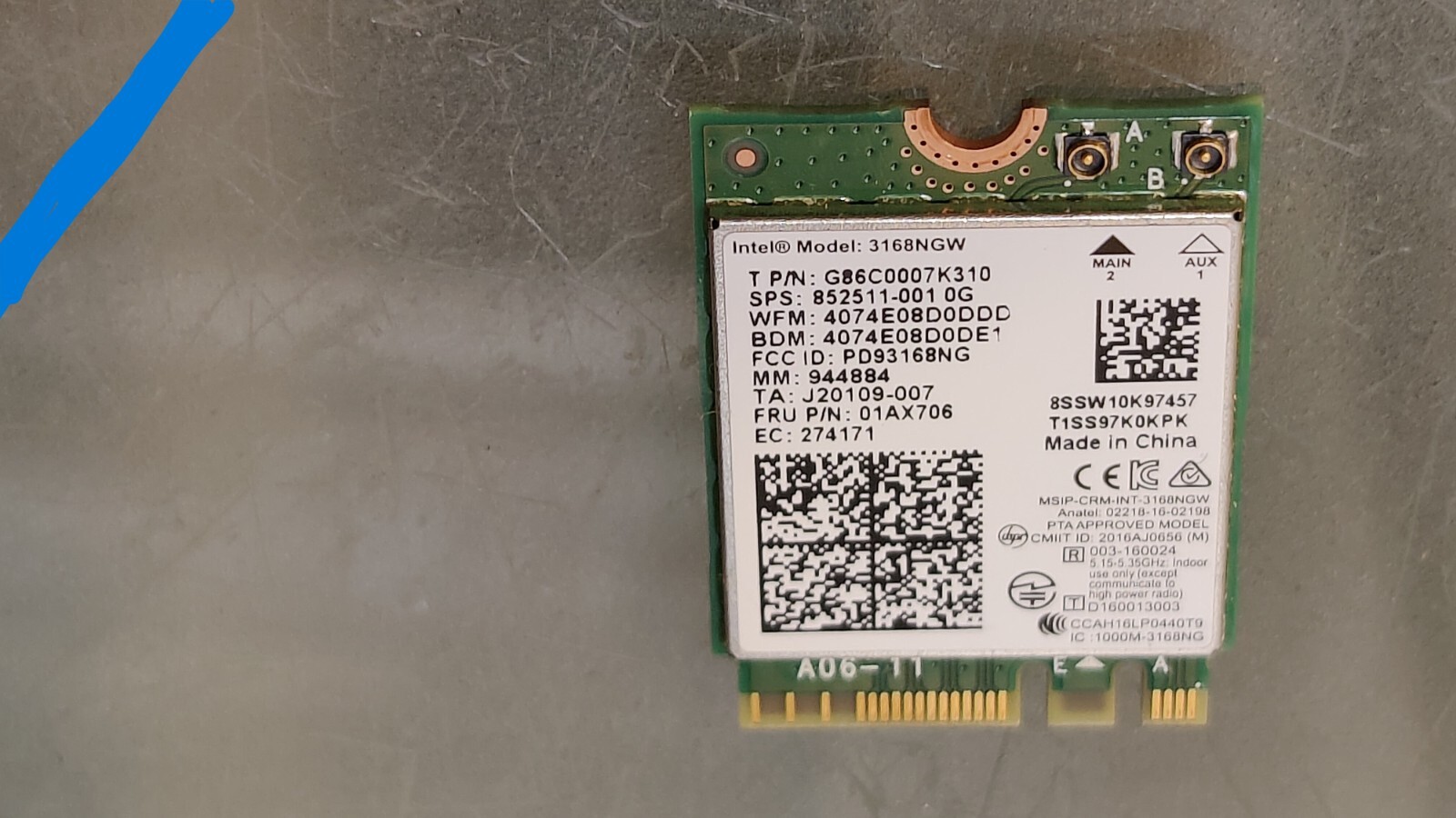 ACER A315-51 31 53 51 54 A515 WIFI CARD COMBO WIFI+BT DUAL G86C0007K310 NGFF