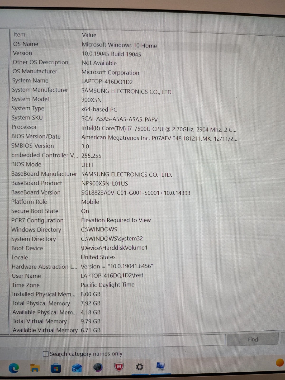 Samsung Notebook 9 15″ NP900X5N i7-7500U 8GB 256GB SSD Win10 Light Titan