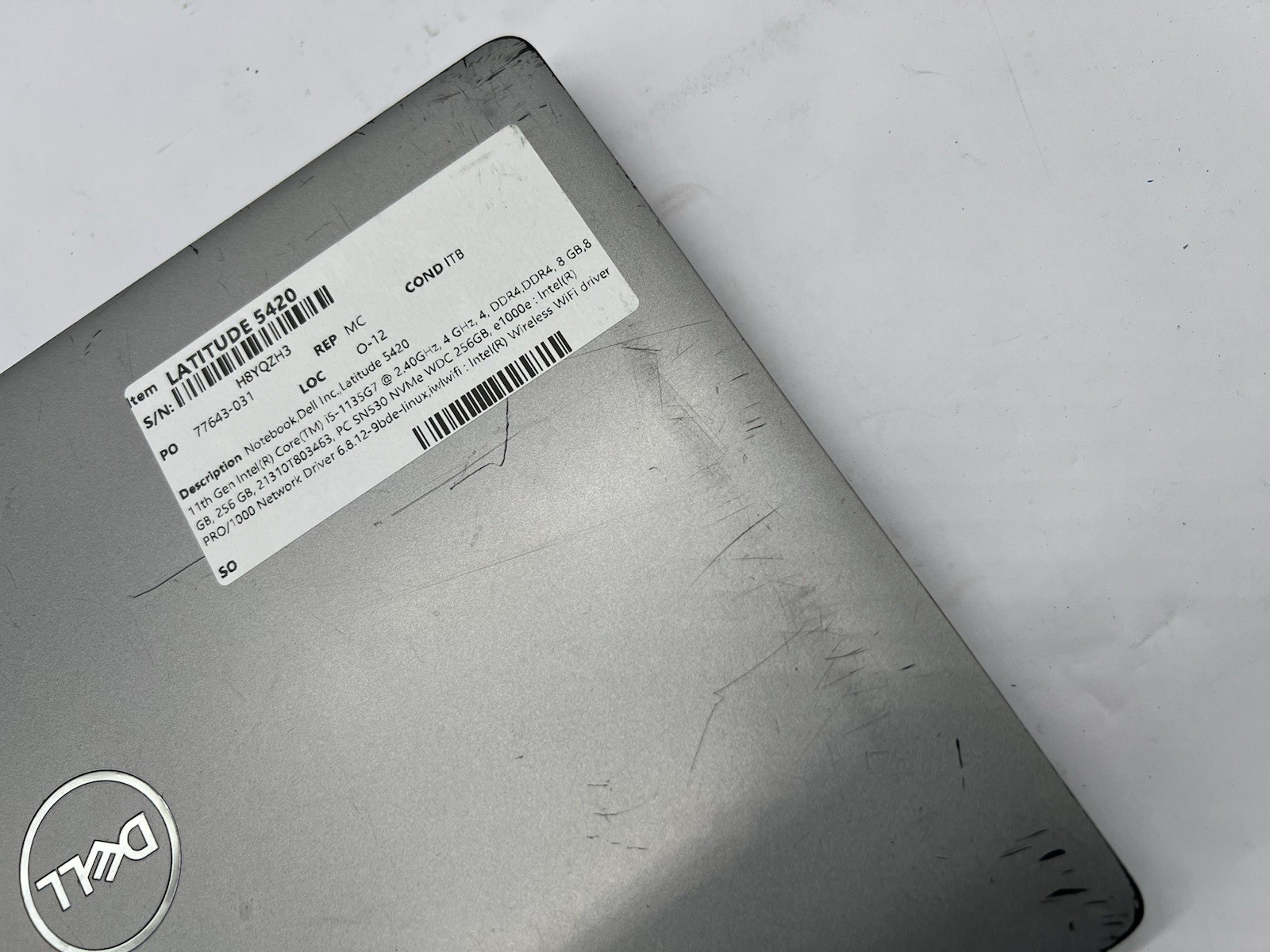 Dell Latitude 5420, i5-1135G7, @ 2.40GHz, 16GB RAM, 256GB NVMe-No OS/Charger