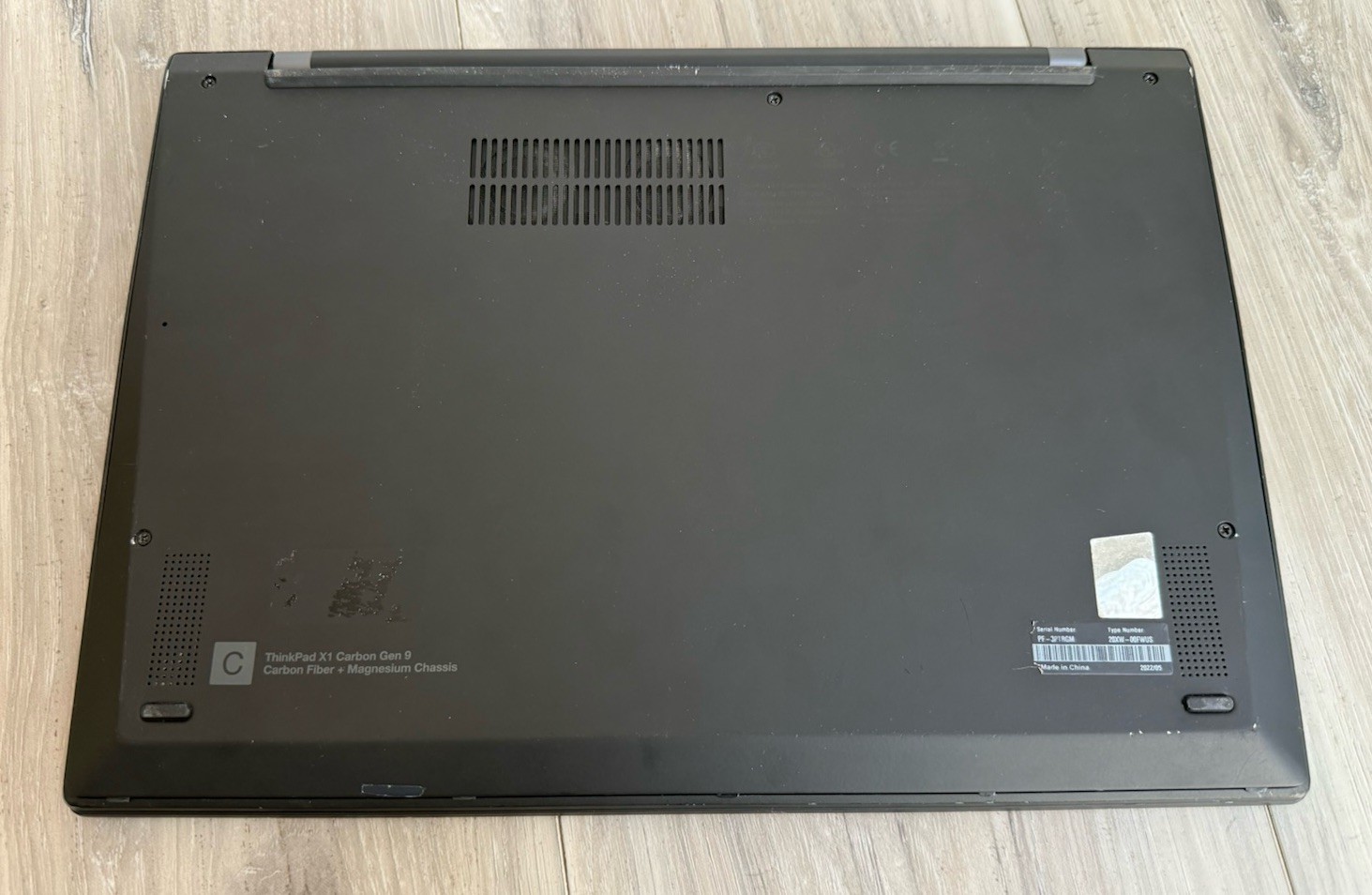 Lenovo ThinkPad X1 Carbon Gen 9 Intel i7-1185G7 32GB RAM NO SSD NO OS BAD USB-C