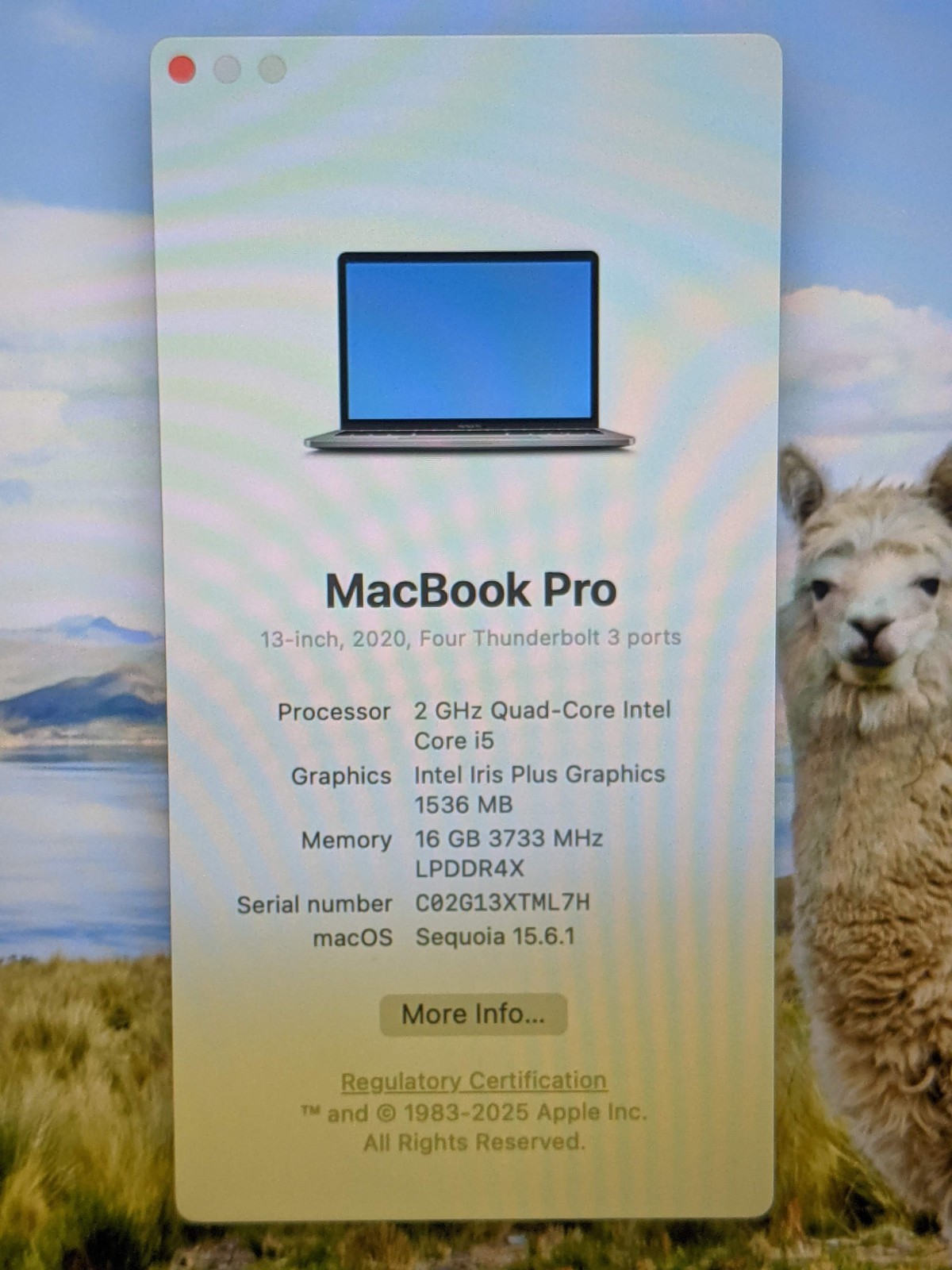 Apple MacBook Pro 13″ (2020) A2251 i5-1038NG7 2GHz 16GB 512GB SSD Sequoia +PA