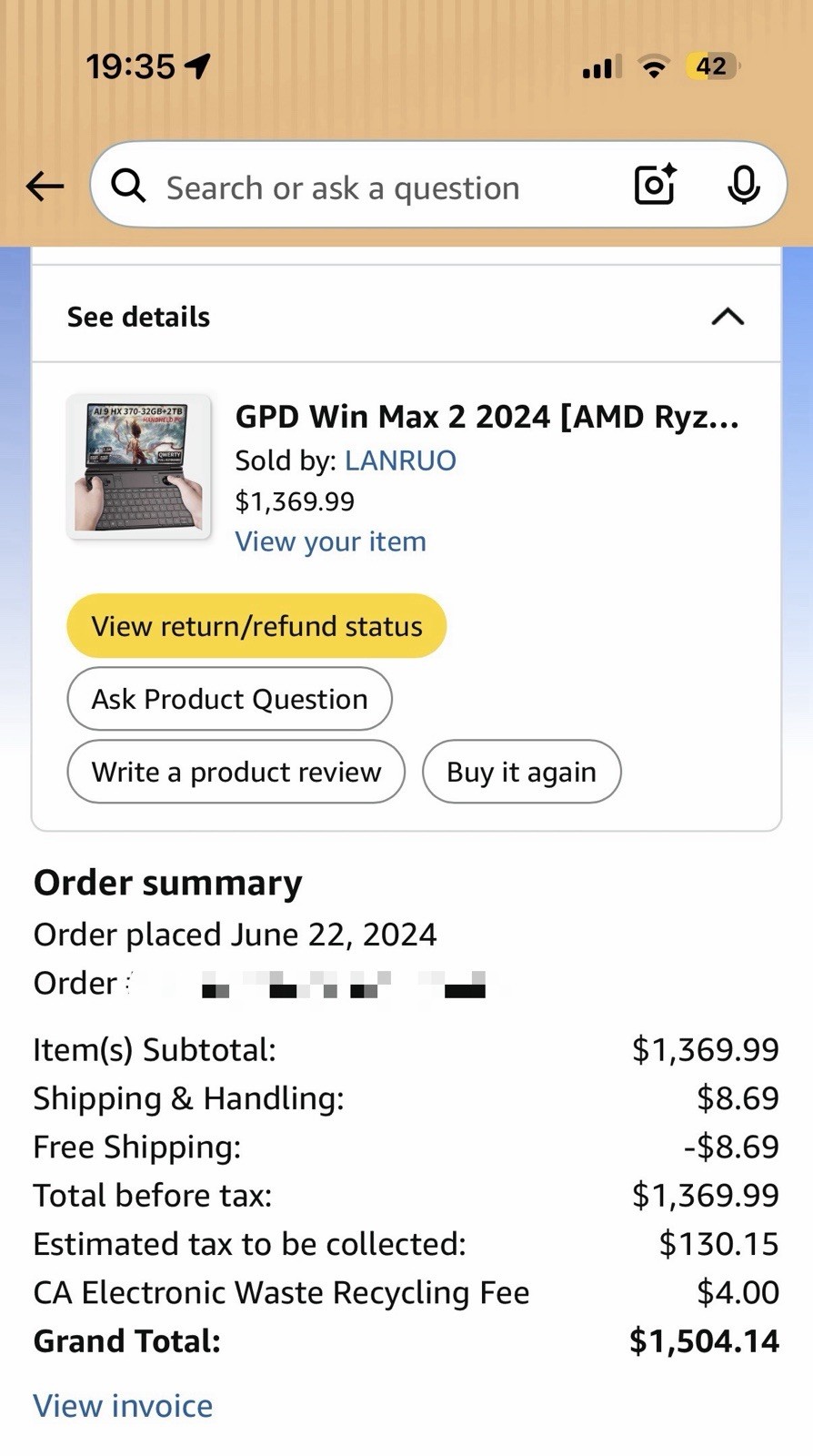 GPD Win Max 2 2024 10.1″ Ryzen 7 8840U 32GB RAM 2TB SSD Gray Windows