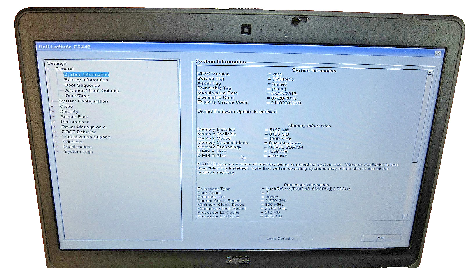 Dell Latitude E6440 Laptop Core i5-4310M 2.7GHz, 8GB, 500GB HDD, BT, WIFI, DVDRW