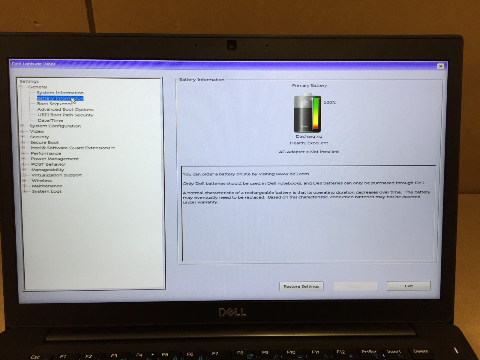 Dell Latitude 7490 14″ FHD Laptop i5-8350U 8GB RAM 256GB SSD w/AC