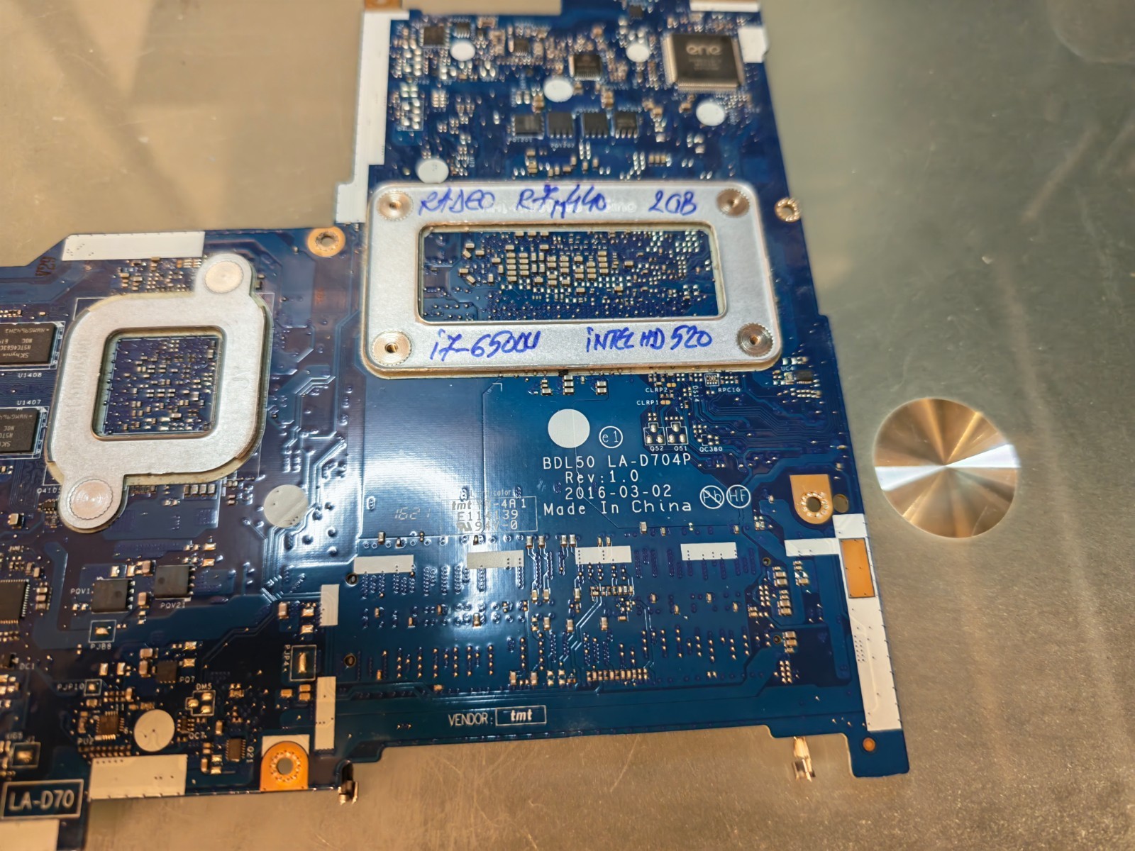 HP 15-AY 250 G6 G5 15-AC MOTHERBOARD LA-D704P I7-6500U AMD R7 M440 INTEL 520 #