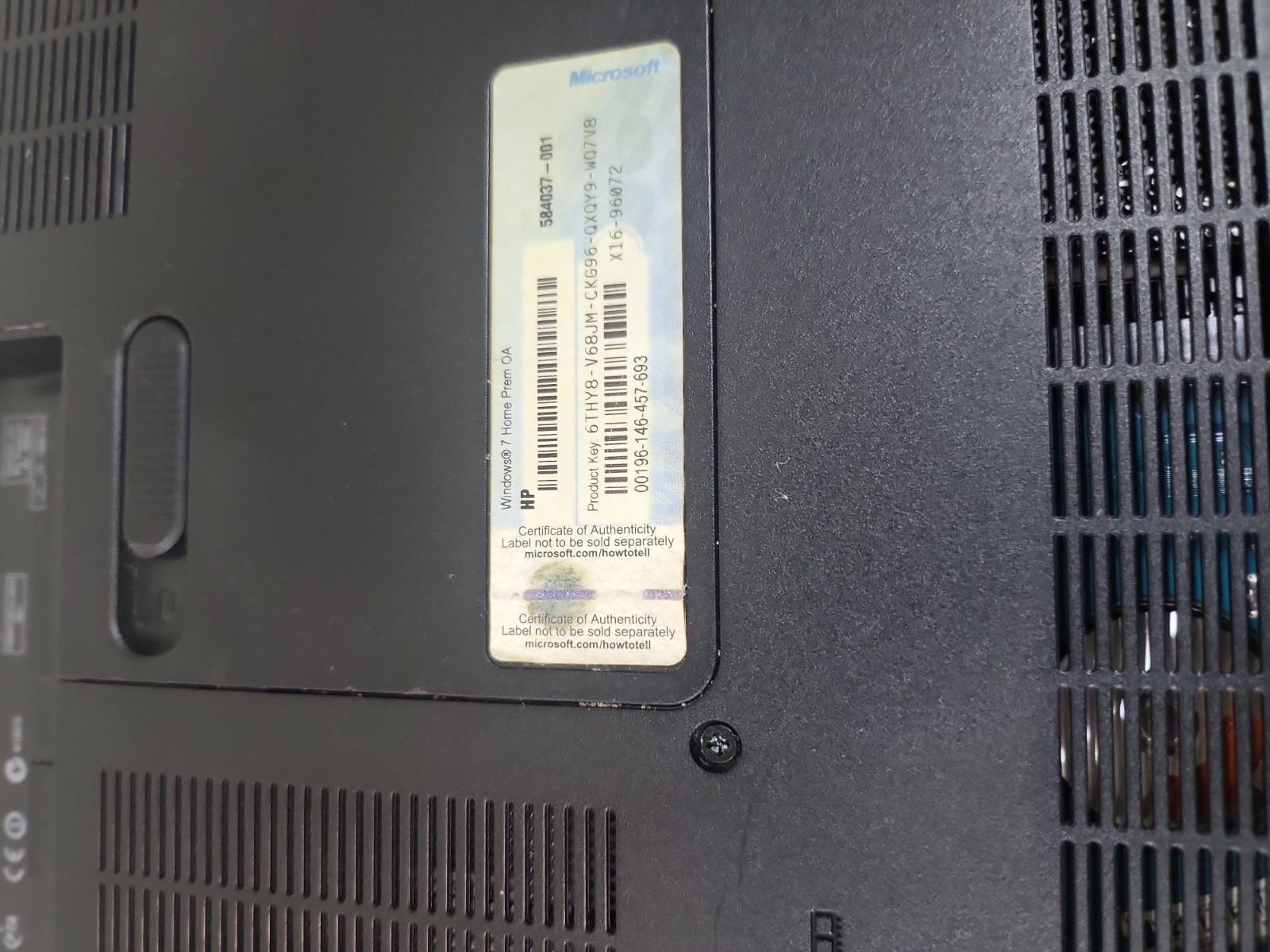 HP Pavilion G7-1070US Notebook PC Intel Corei3 No Battery No Charger Untested