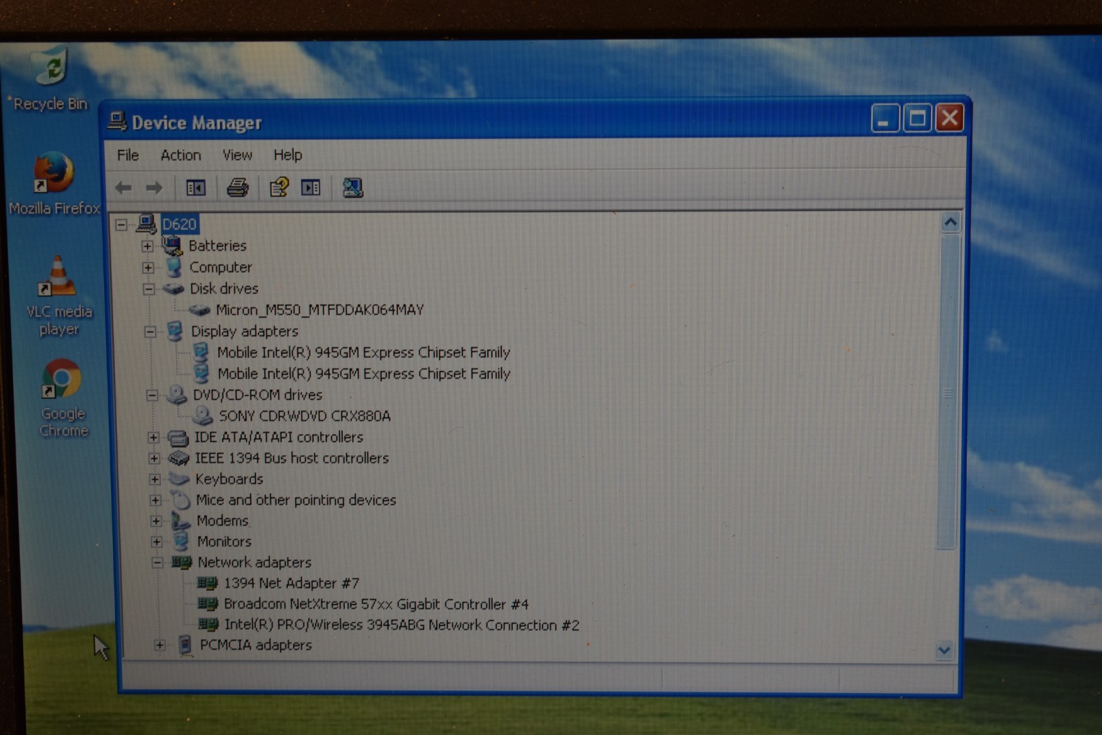 Dell Latitude D820 Core Duo T7600 3GB Windows XP Pro 32-bit 64GB SSD Serial Port
