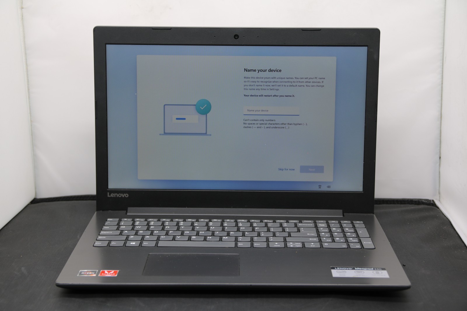 Lenovo IdeaPad 330 – AMD Ryzen 3 2200U – 8GB, 1TB, Windows 11 Home – No Adapter