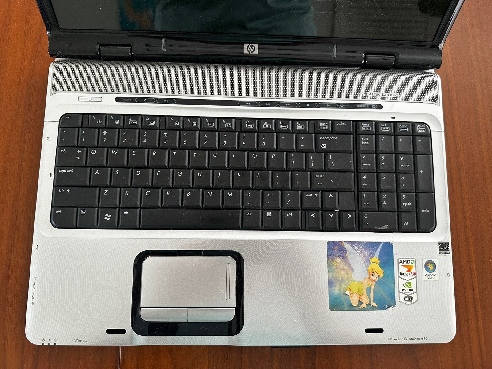 HP Pavilion dv9700 Laptop W Remote For Parts Only 17” Screen No Power No Battery
