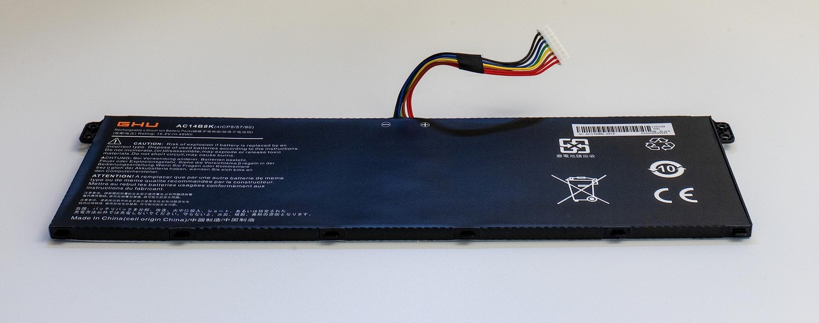 GHU Premium AC14B8K Battery for Acer 48Wh Fast Charge Polymer Cell UL Certified