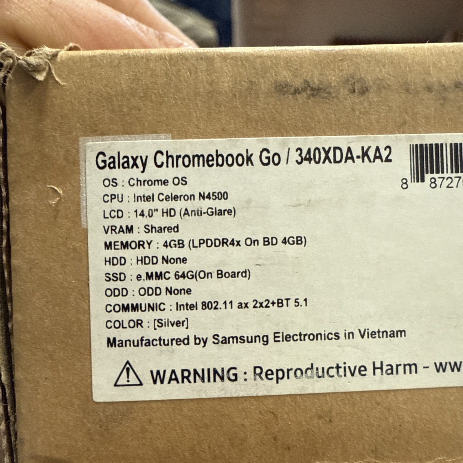 Samsung Galaxy Chromebook Go 14″ (64GB SSD, Intel Celeron N4500, 1.10 GHz, 4GB)