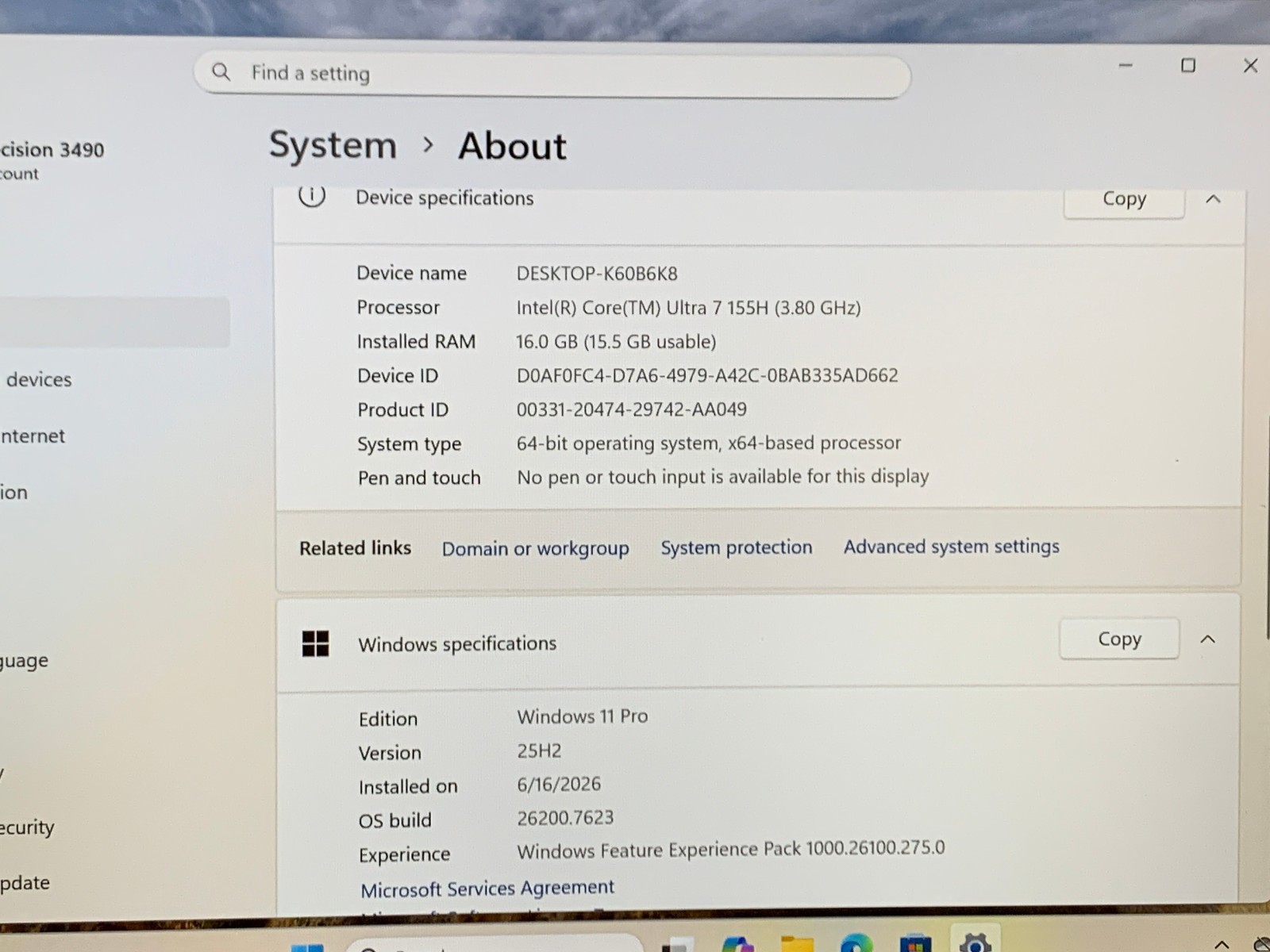 Dell Precision 3490 14″ FHD Ultra 7 155H – 16GB – 512 SSD 3.8 GHz – RTX 500 ada