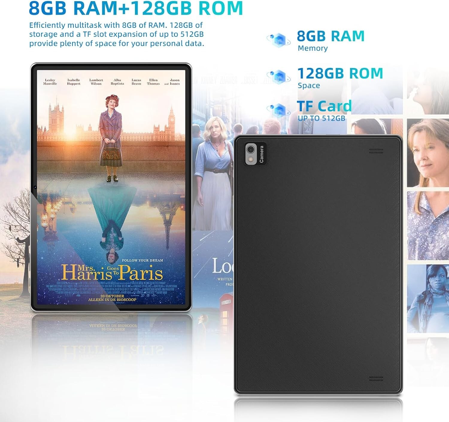 SGIN Tablet 10.1 inch, Android 12 Tablets with Octa Core, 8GB RAM+128G *SEE PICS