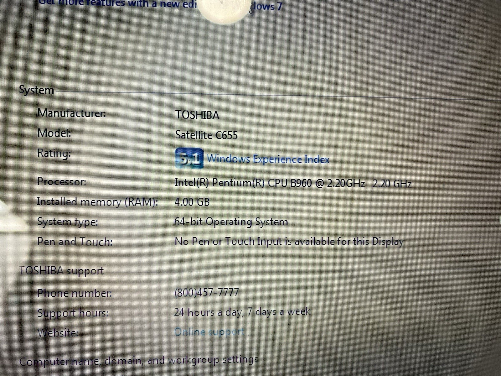 Toshiba Satellite C655 Laptop, Battery Needs Replacing
