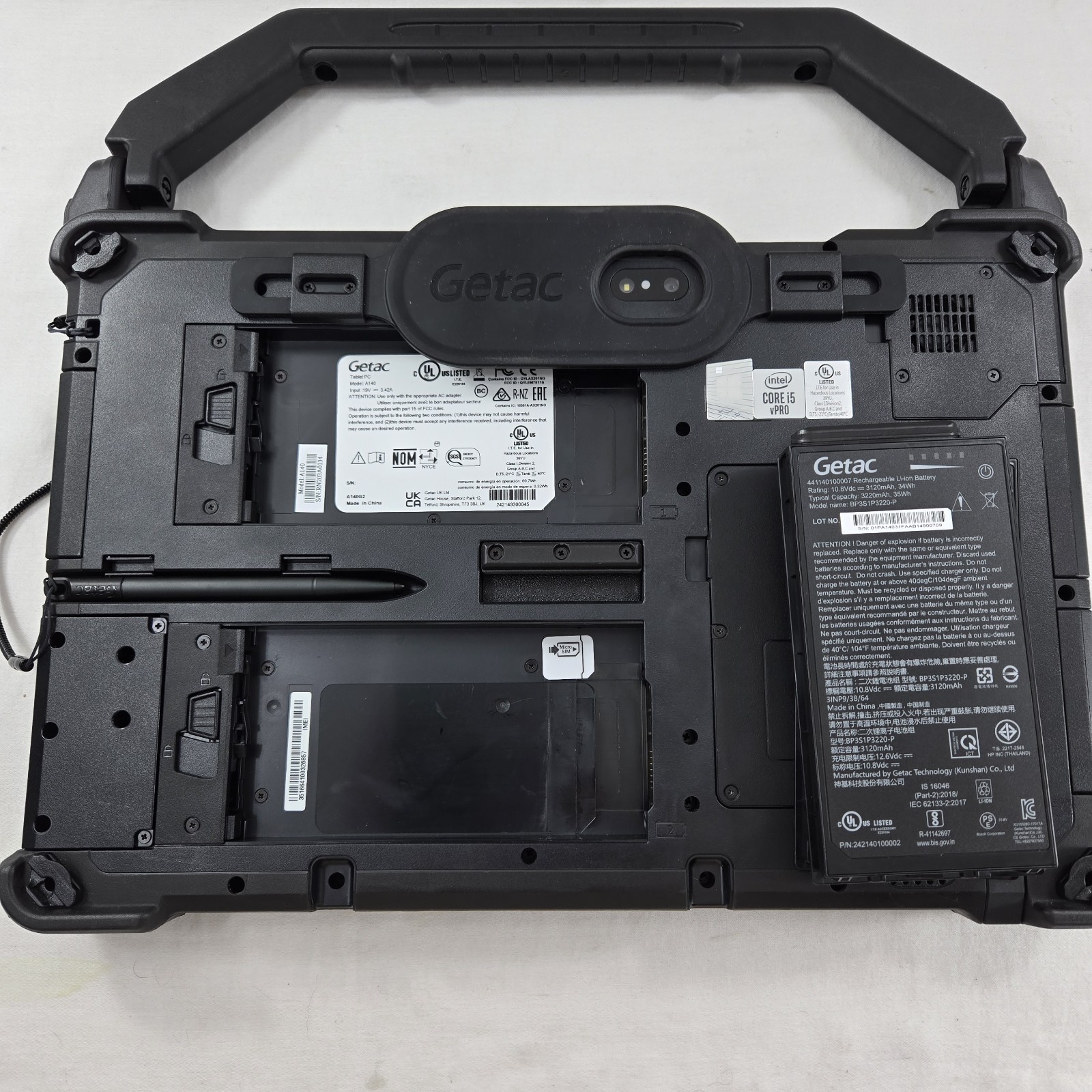 Getac A140 G2 Rugged Tablet Core i5-10310U 1.7GHz 256GB SSD 16GB Ram — Grade B+