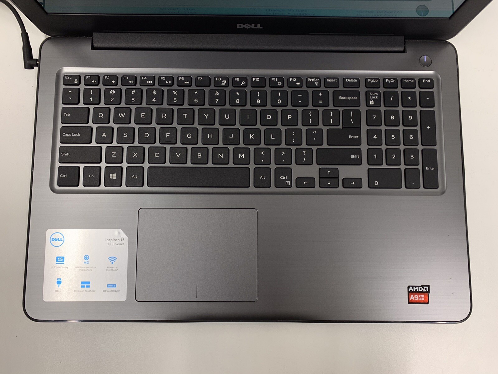 Dell Inspiron 5565 AMD A9 7th Gen, 5 Compute Cores | 8GB RAM, NO HDD | #T238