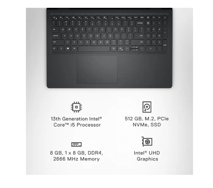 Dell Inspiron 15 i3530-5623BLK-PUS 15.6” FHD Touch Laptop i5-1334U 8GB 512GB