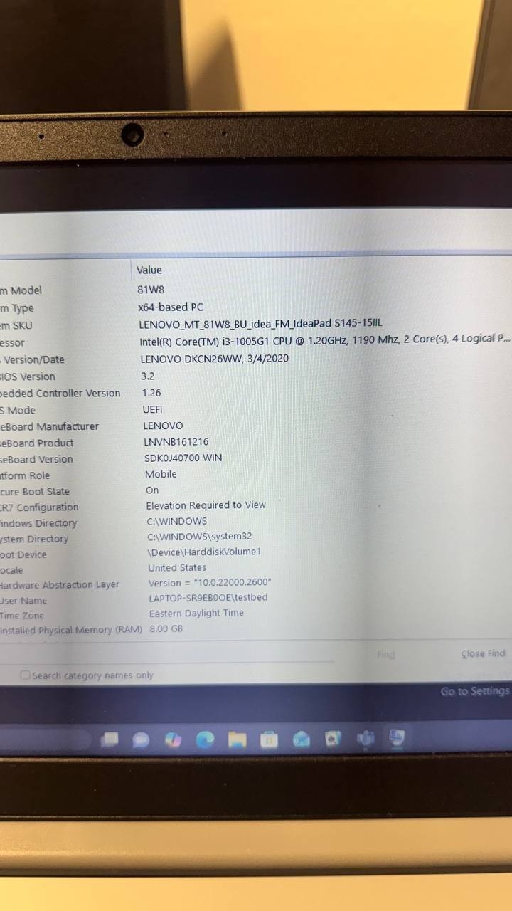 Lenovo IdeaPad S145-15IIL Intel Core i3 10th Gen 8RM 500GB SSD win 11 pro