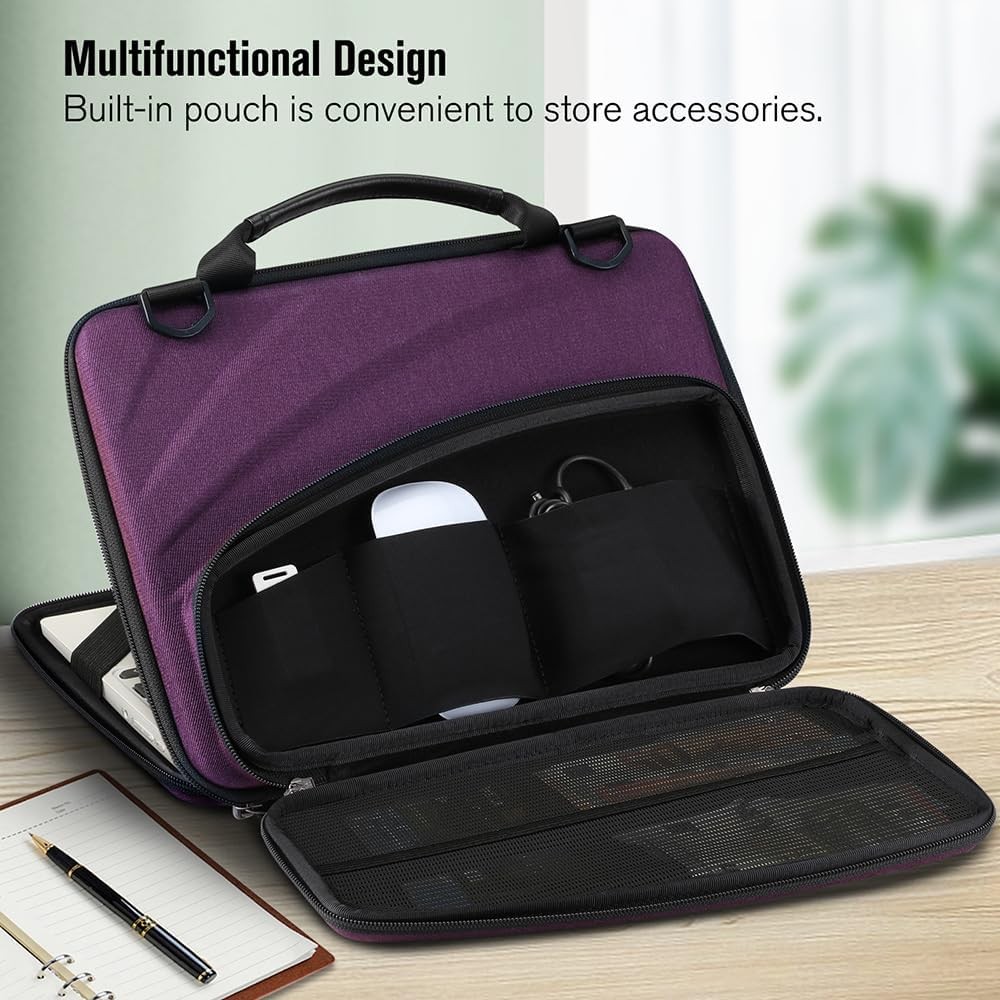 11-11.6 Inch Chromebook Sleeve Case – Protective Briefcase Shoulder Bag, Purple