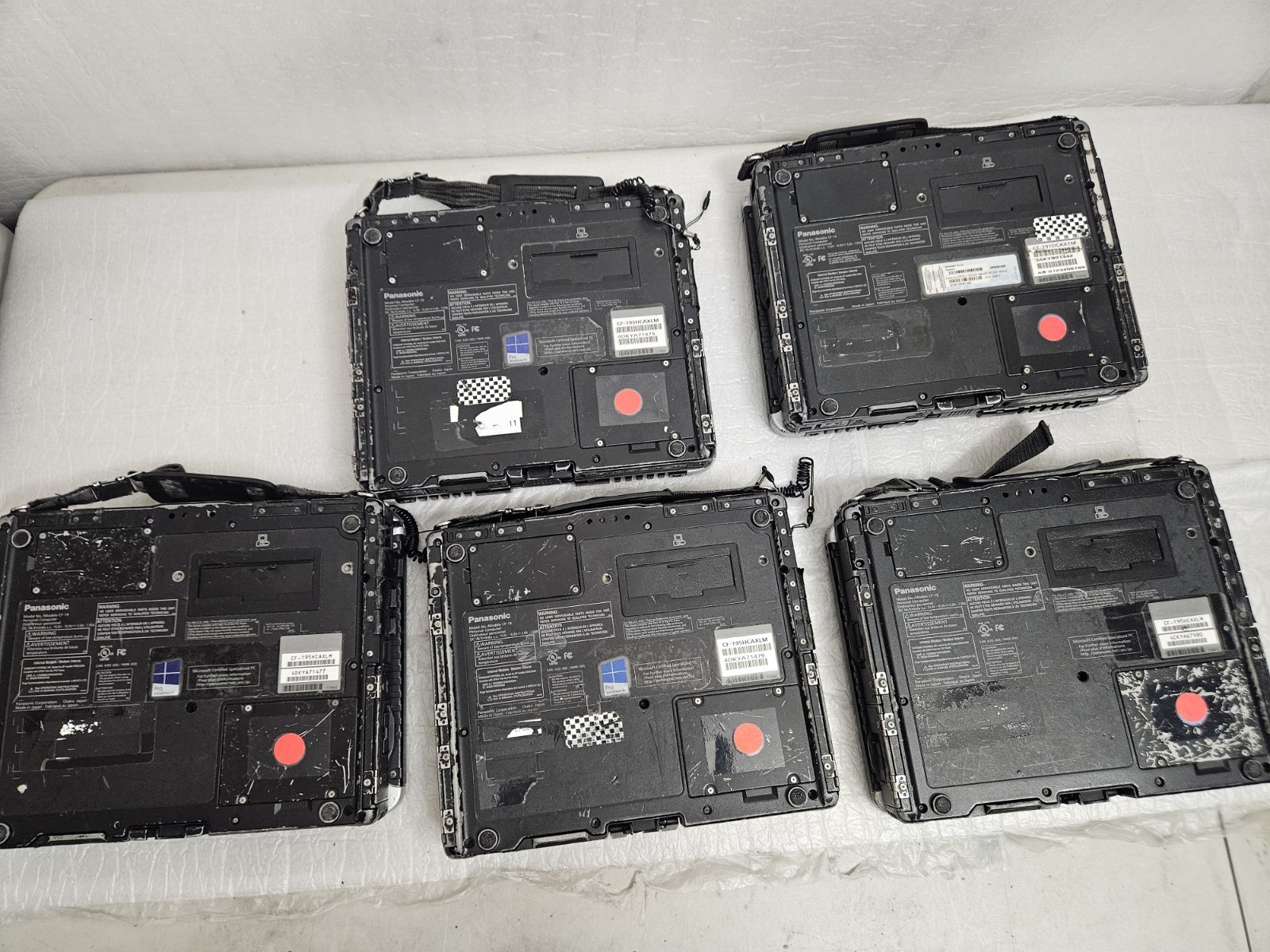 Lot Of 5 Panasonic Toughbook CF19 Intel Core i5-3340M, i5-3320M 8GB RAM Rugged