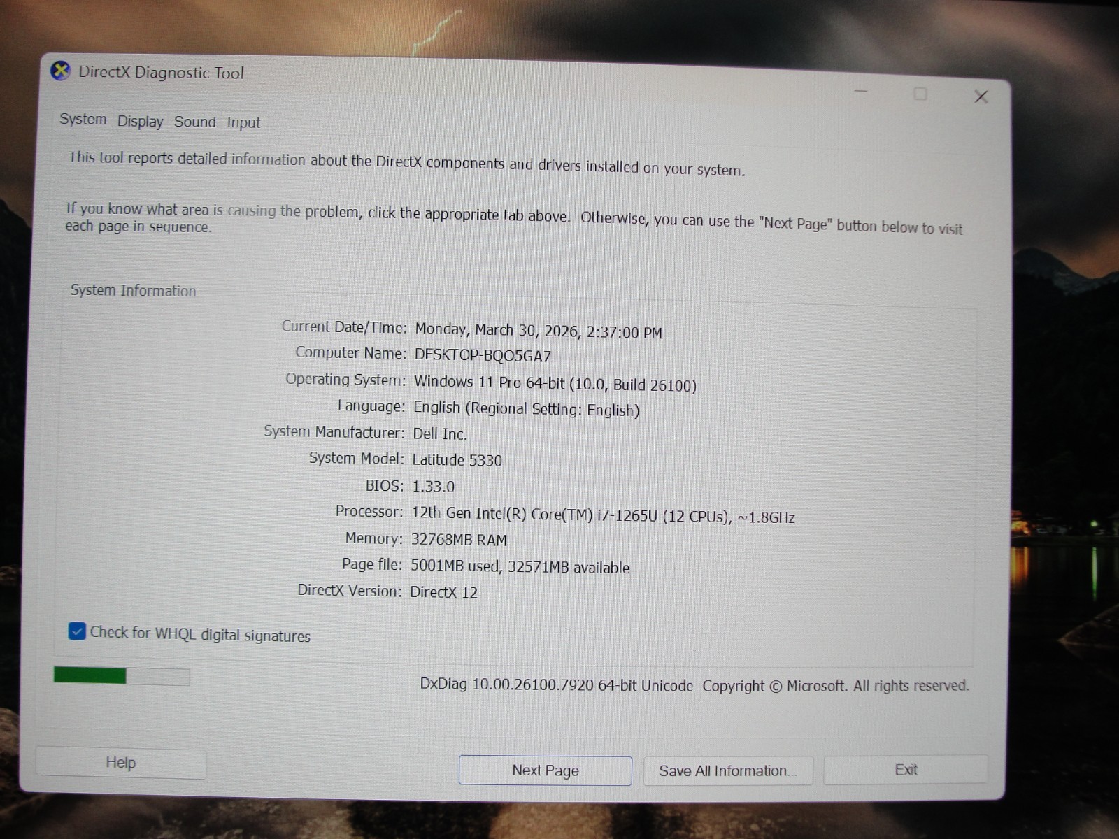 Dell Latitude 5330 13.3″FHD Touch Core i7-1265U 1.8GHz 32GB RAM 512GB SSD +PA