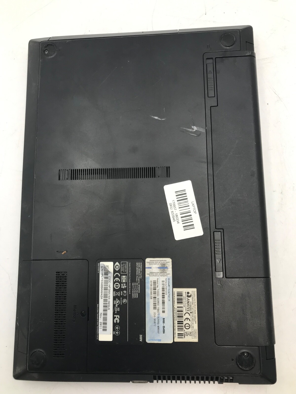 Samsung 300V 13″ Intel Core i5-2410M 2.3GHz 8GB RAM NO HDD -MZ