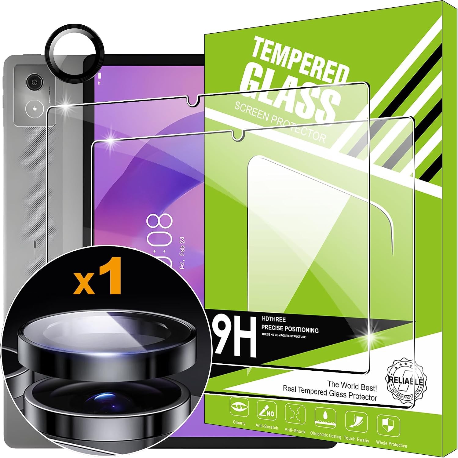 Lenovo Idea Tab Pro 2025 Screen Protector Pack, 12.7 inch, HD Clear Tempered Gla