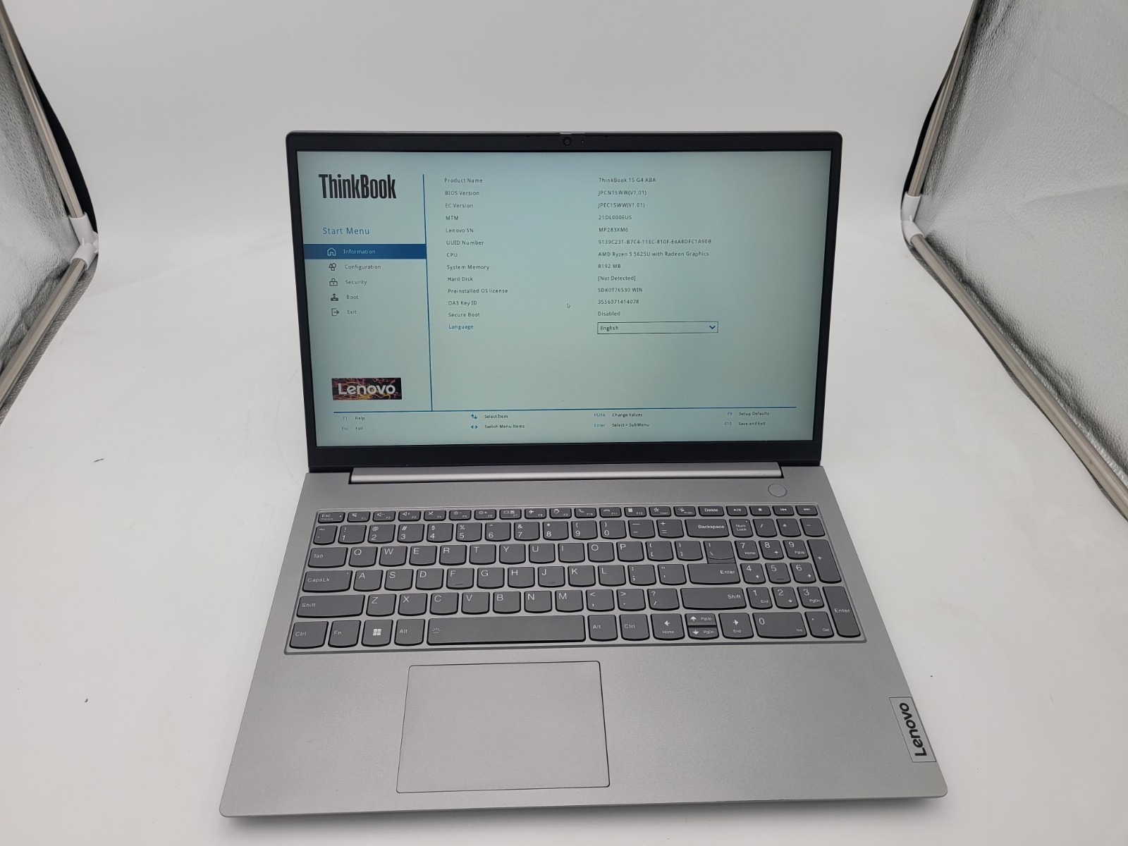 ThinkBook 15 G4 ABA,AMD Ryzen 5 5625U,8GB Ram,No Drive No OS