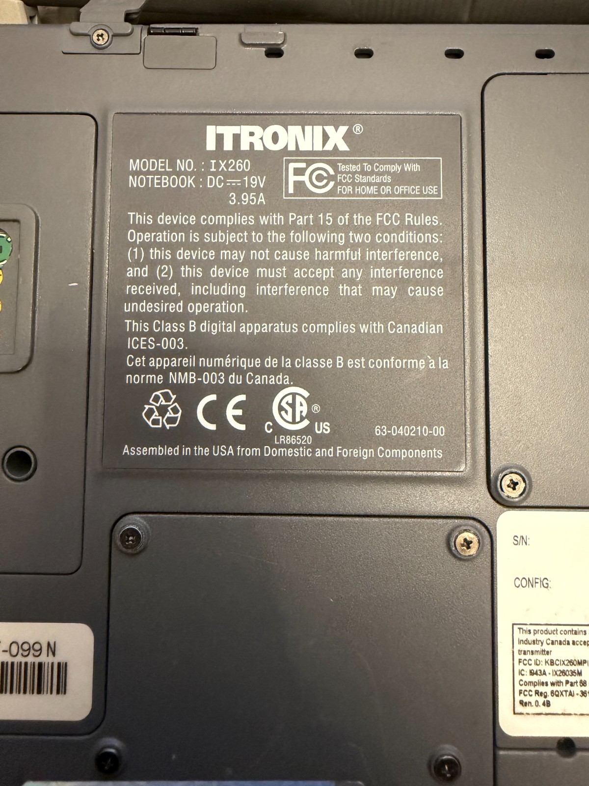 🖥️ Itronix GoBook II Celeron @1.8MHz, 1GB RAM w/AC adapter for PARTS OR REPAIR