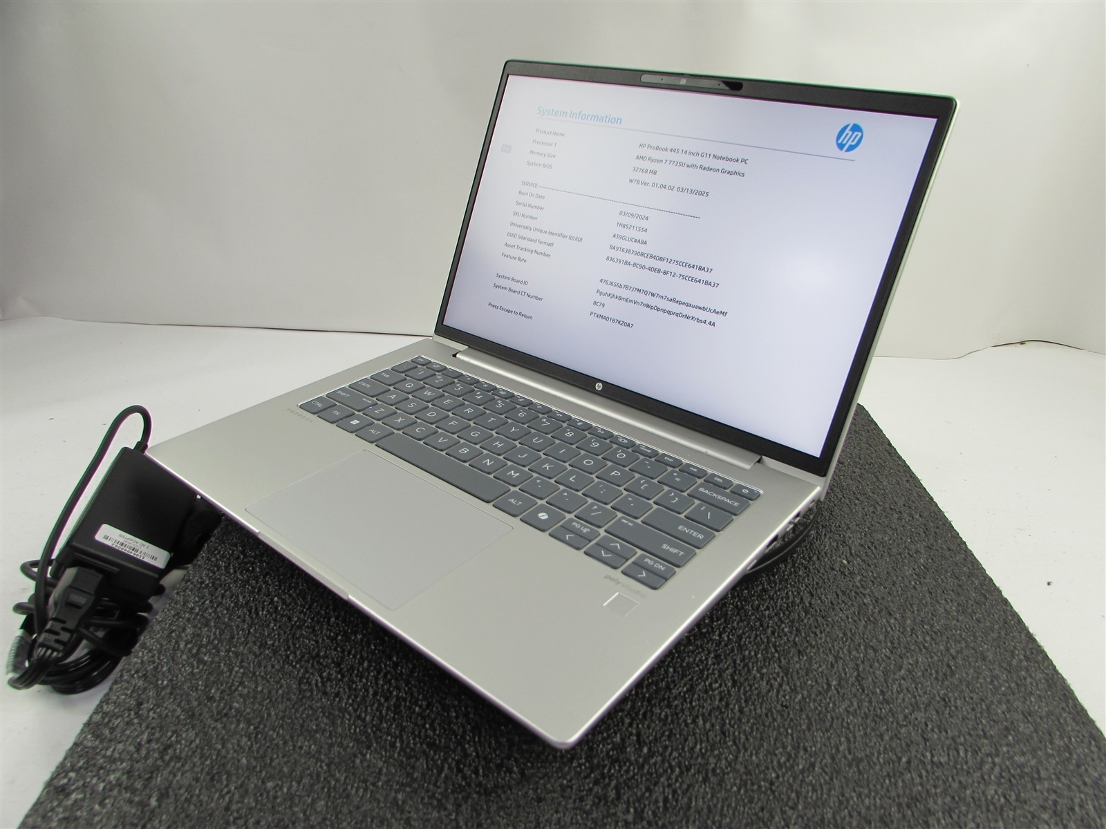 HP PROBOOK 445 (G11) AMD RYZEN 7 7735U 512GB SSD 32GB RAM AMD GPU WIN 11 PRO