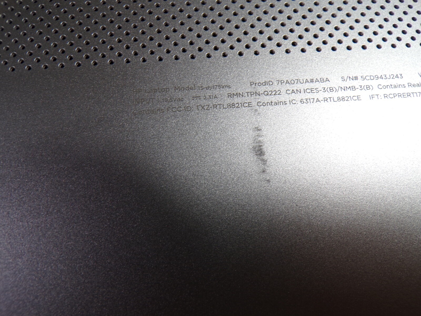 HP LAPTOP I5-DY1XXX INTEL CORE I5-1035G1 1.00GHZ 16GB RAM