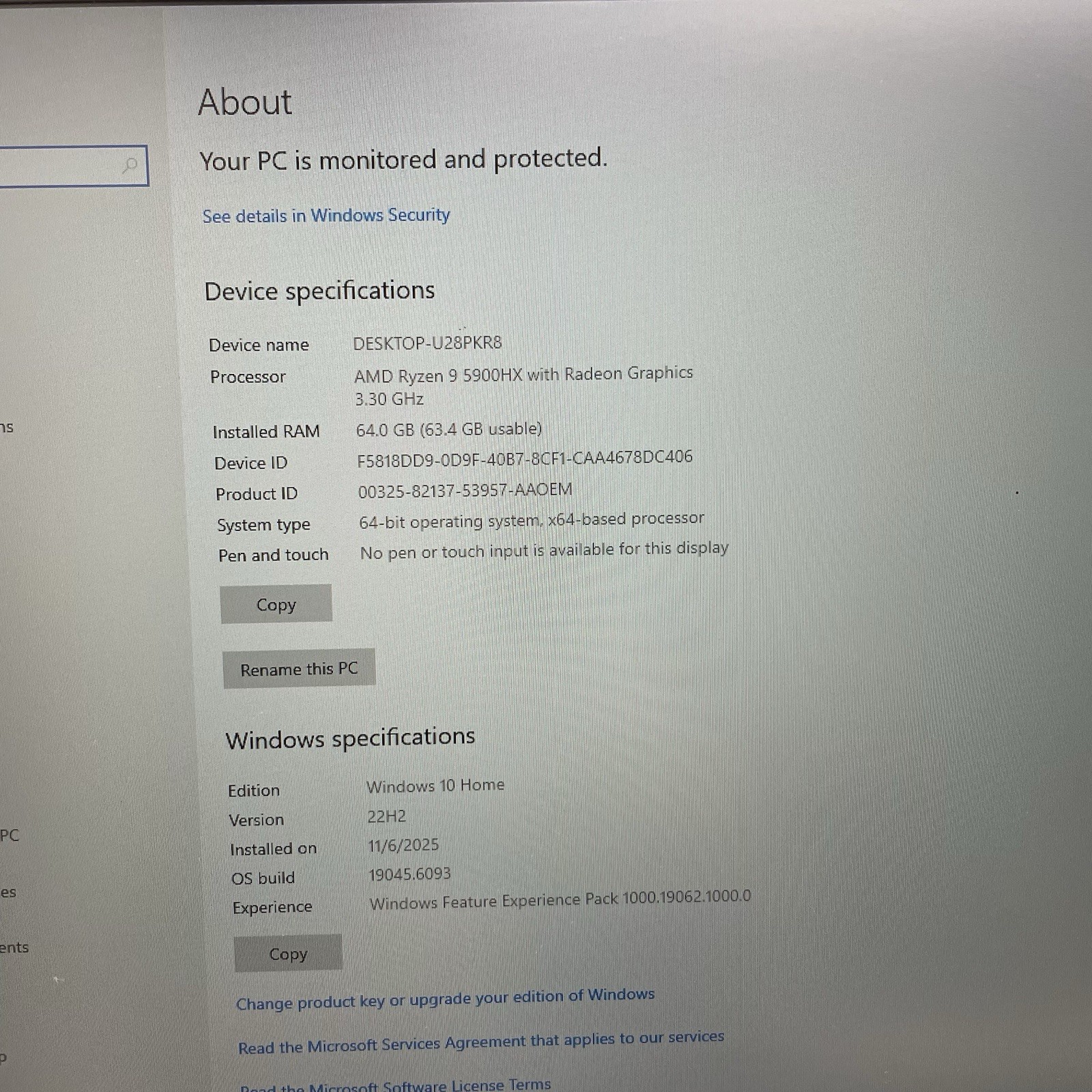 ASUS Rog STRIX (1TB SSD, AMD Ryzen 9 5900HX, 3.30GHz, 64GB RAM, Rtx3070