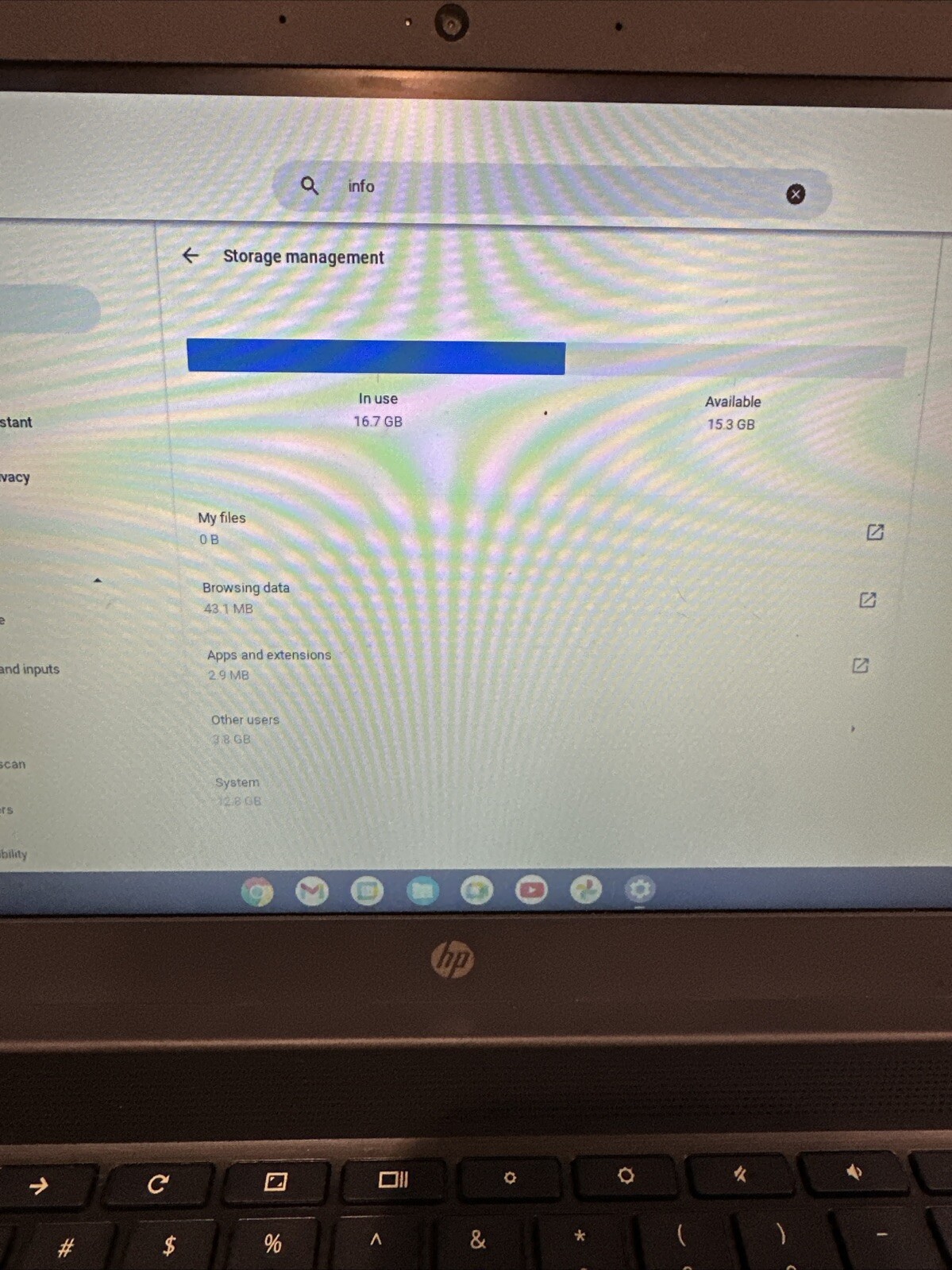 hp chromebook model 14 db0031nr 32GB PI# 5sc11ua#aba
