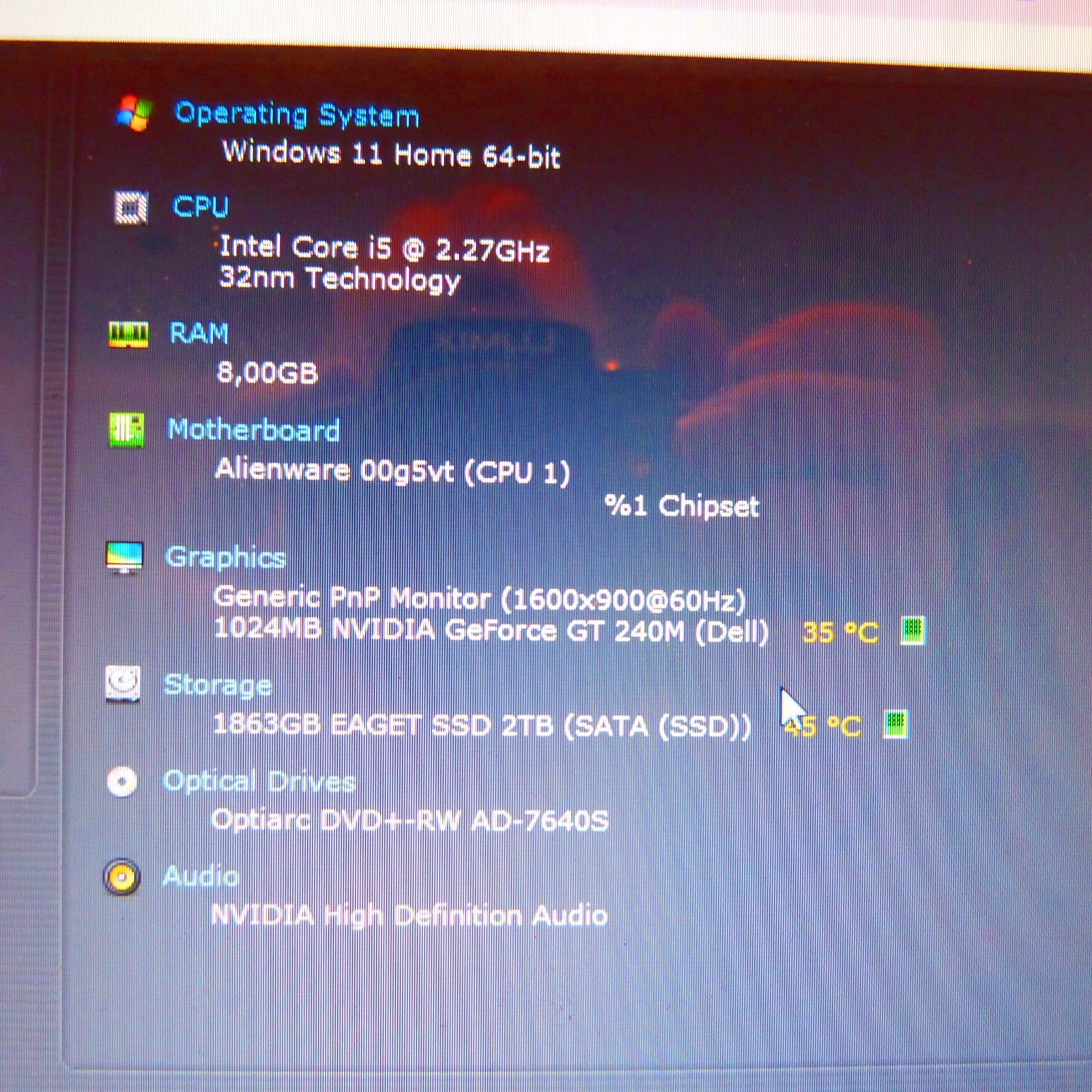 XXL LOT Alienware M15x R1 15″ l 2TB SSD Windows 11 l TURBO i5 I GeForce GTX