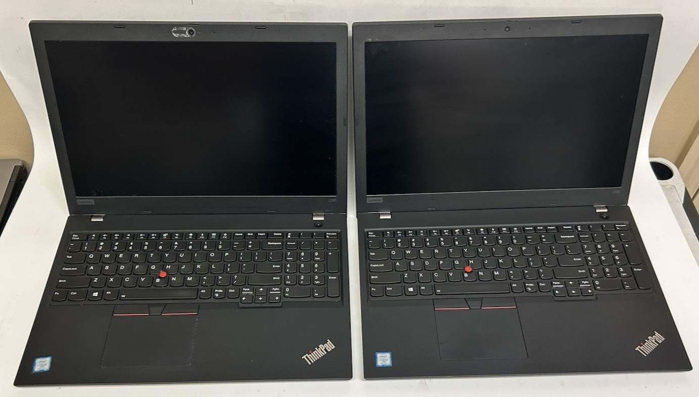 LOT OF 2 Lenovo ThinkPad L590 15.6″ Laptop Intel Core i5-8365U – NO RAM – NO SSD