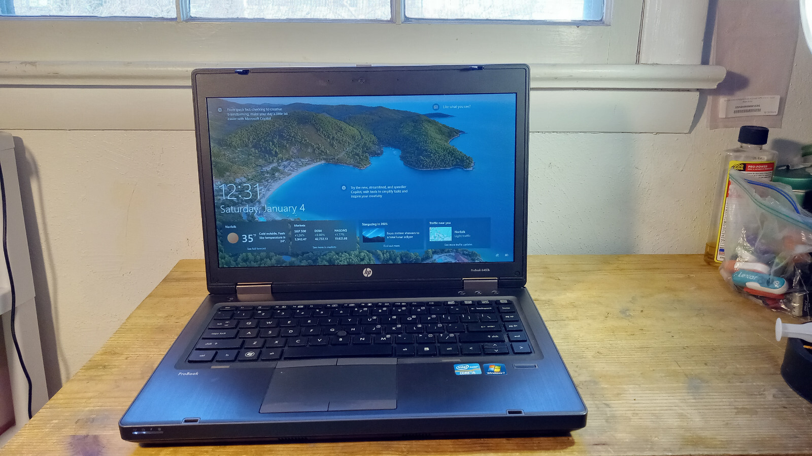 HP Probook 6460b, i7 2820qm 2.4 GHz, 16 GB RAM, 512 GB SSD, Win. 10 PRO, CHGR