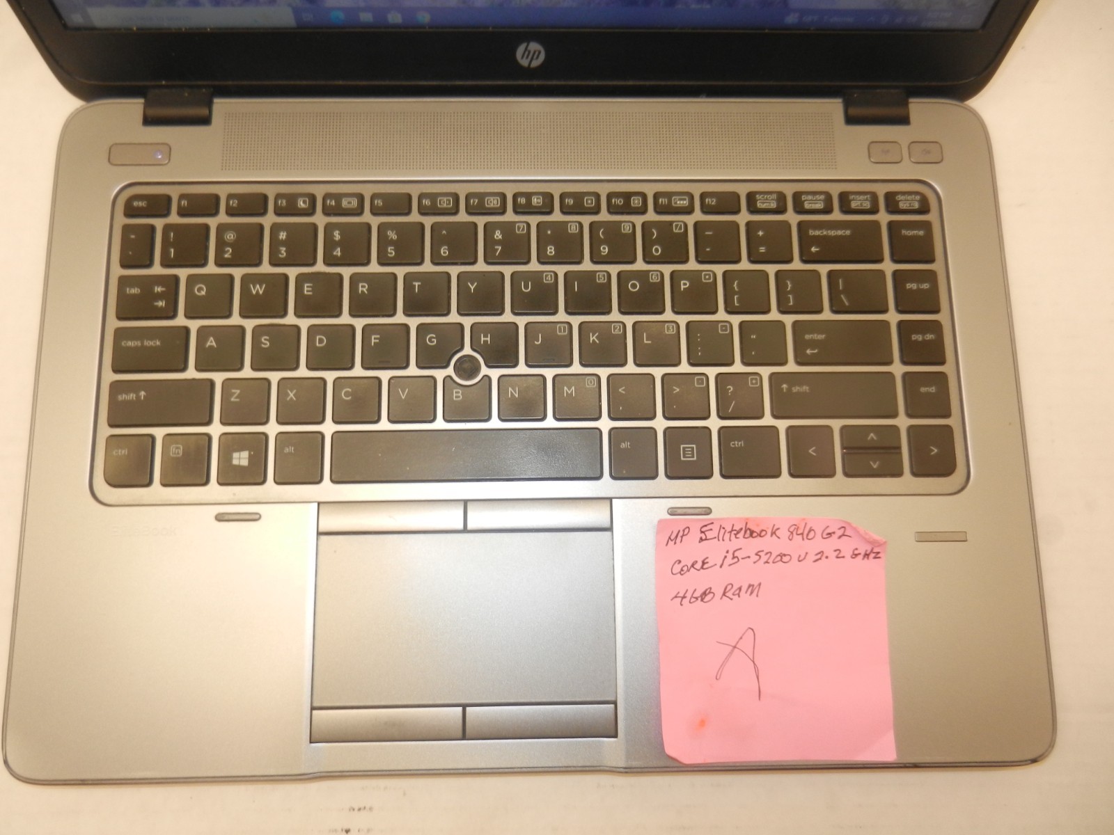 HP ELITEBOOK 840 G2 14″ CORE i5-5200@2.2GHz 4GB RAM 160GB HDD WINDOWS 10 A
