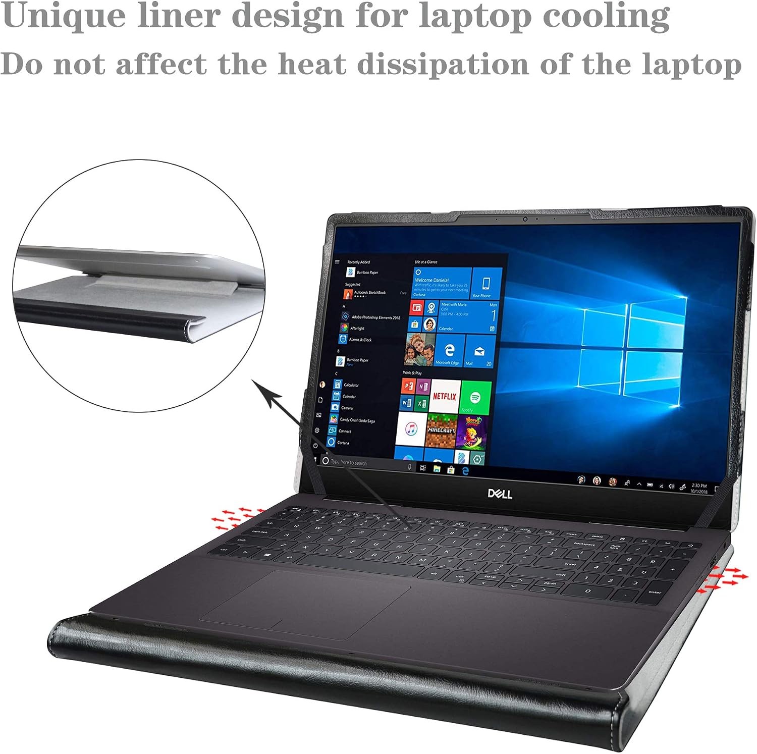 Black Protective Case for Dell 15.6″ Inspiron 7590 7591 5590 5598/Latitude 5500
